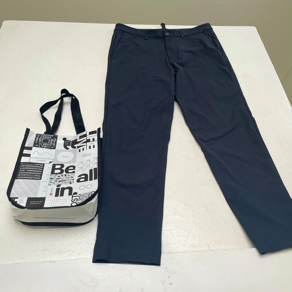 Lululemon Commission Pants 34x30 Tall Hemmed classic fit obsidian